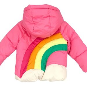 Old Navy Girl's Pink Rainbow Puffer Jacket 2T